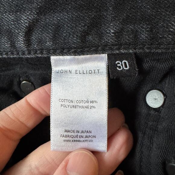 John Elliott Charcoal Grey Wash Skinny Distressed Jeans - M062 - Picture 8 of 10